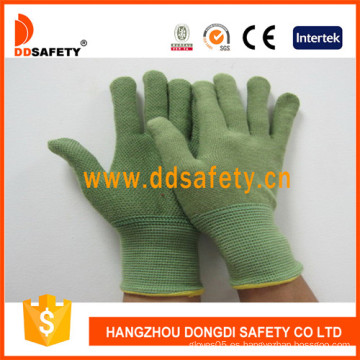 Fibra de bambú verde con guantes de látex-Dnl315